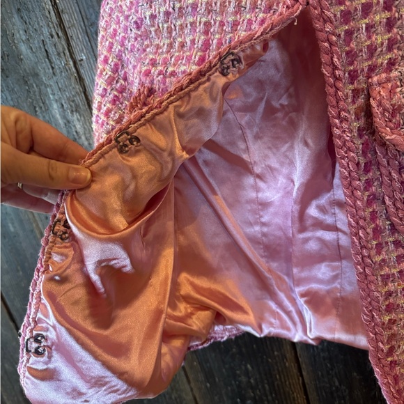 Anthropologie Pink Tweed Blazer - Picture 3 of 5
